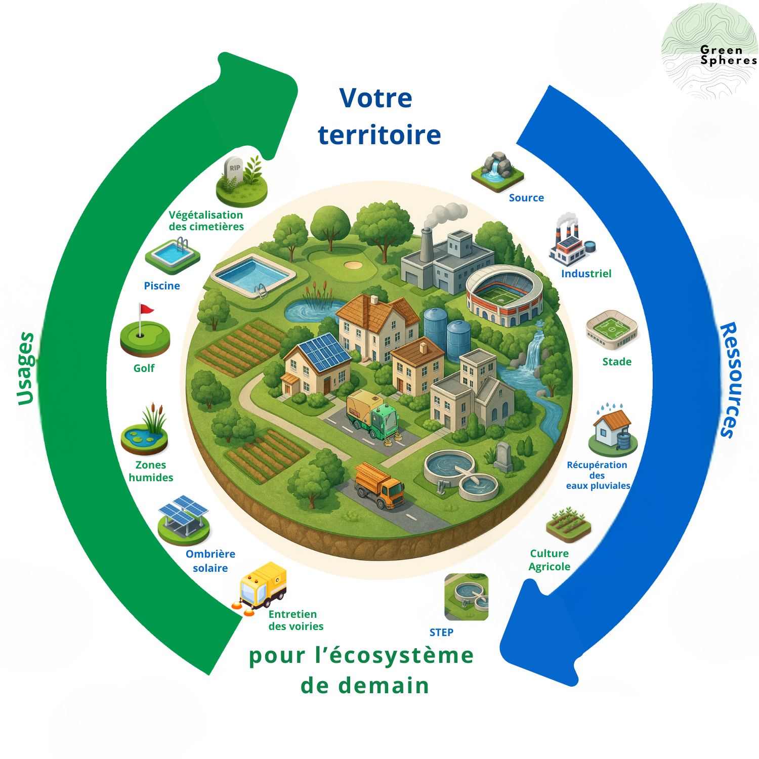 Visuel principal lié à la gestion circulaire de l’eau