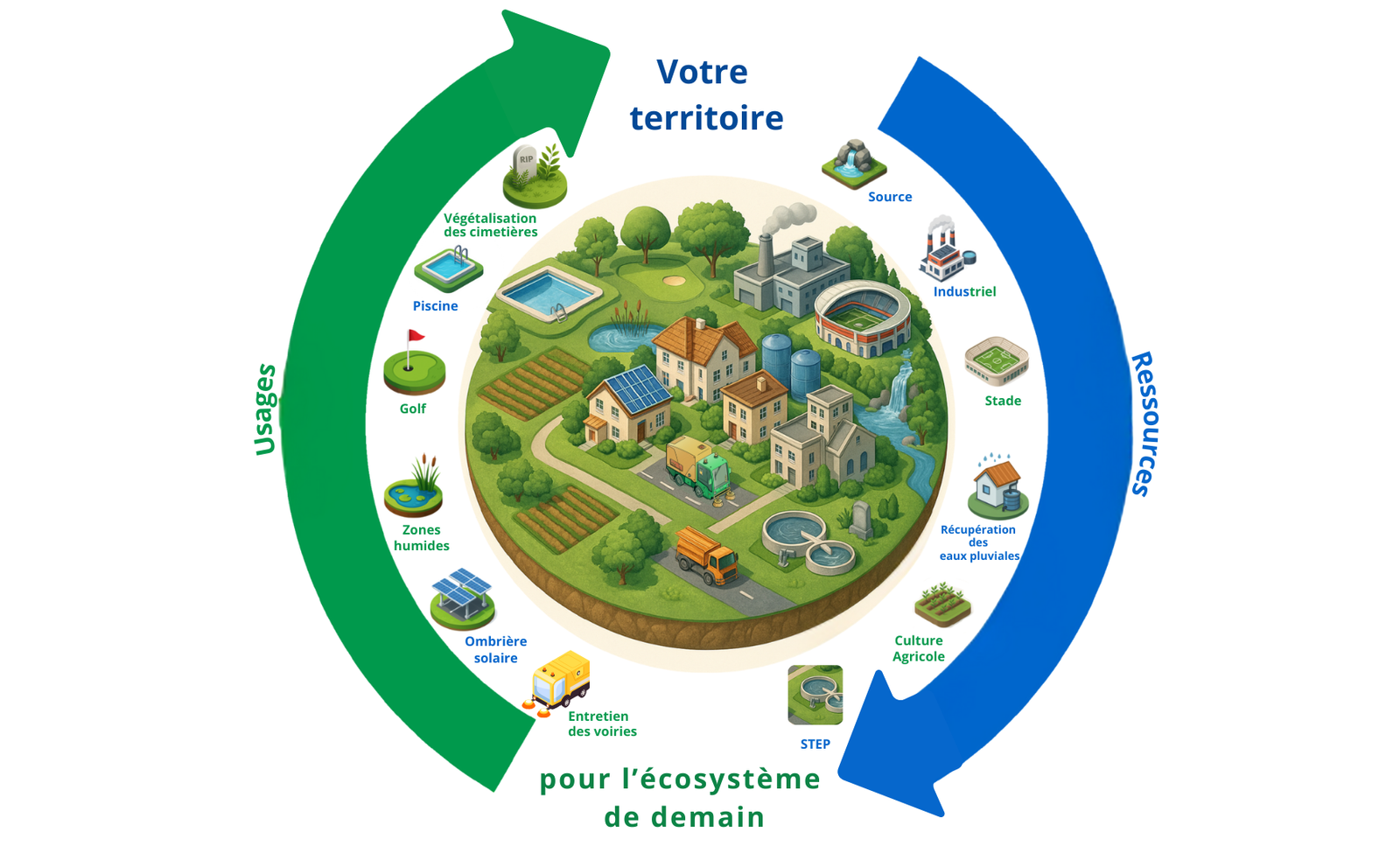 Économie circulaire de l’eau : réemploi et réutilisation des eaux